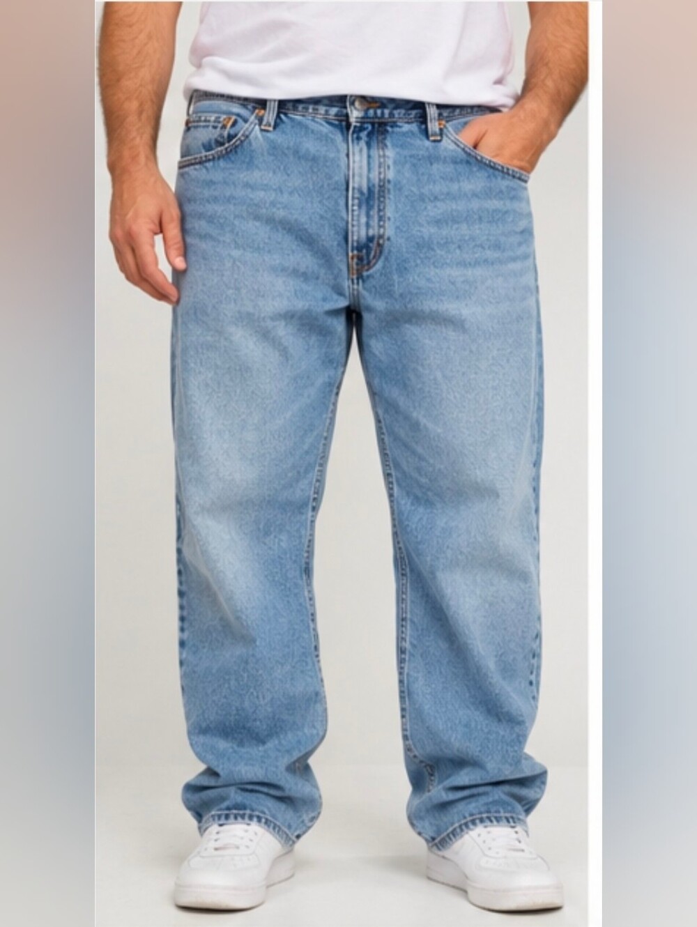 Levi’s Men’s Jeans W44 L32 Light Wash Straight Leg 100% Cotton Classic Denim